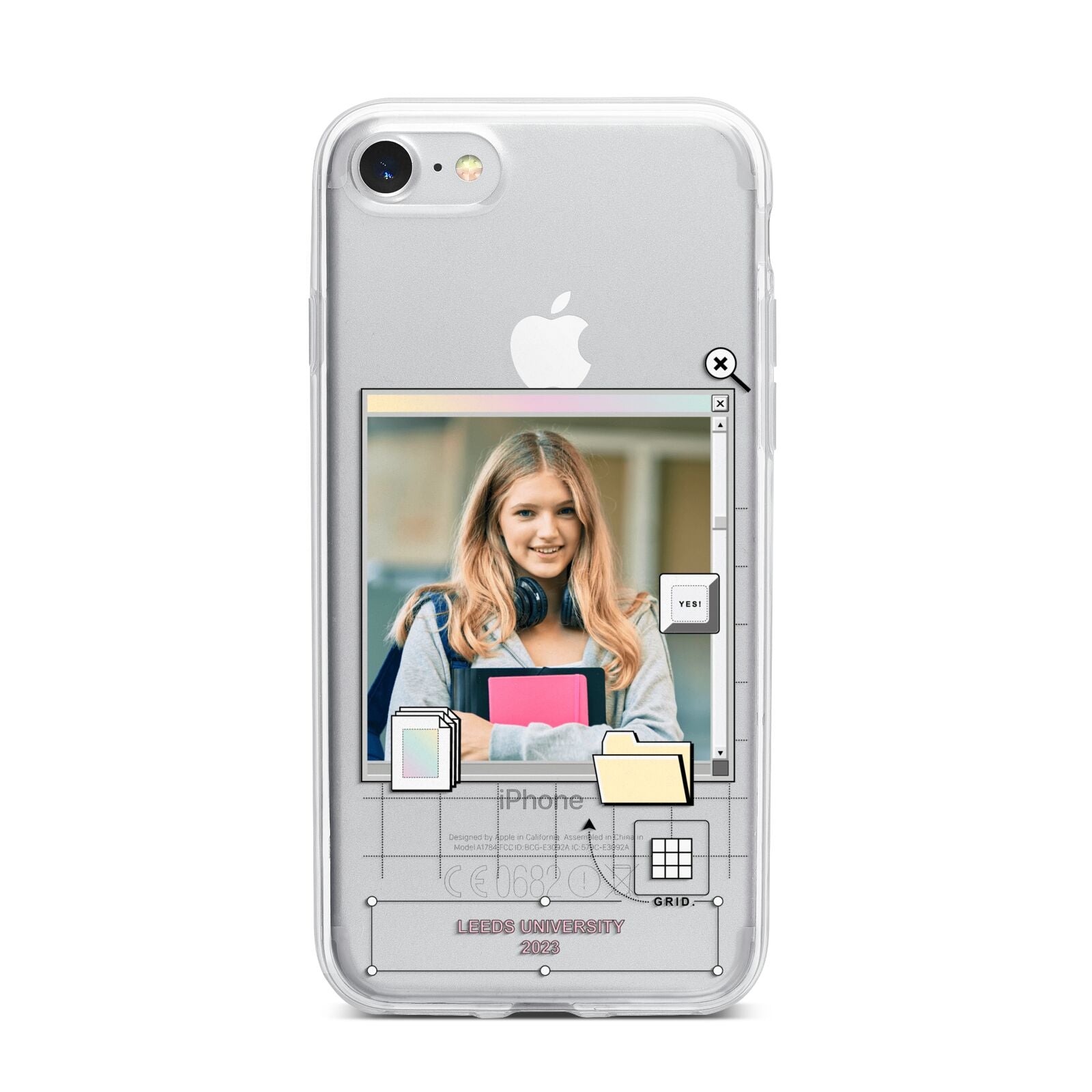 Retro Computer Photo iPhone 7 Bumper Case on Silver iPhone