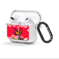 Retro Floral Valentine AirPods Clear Case 3rd Gen Side Image