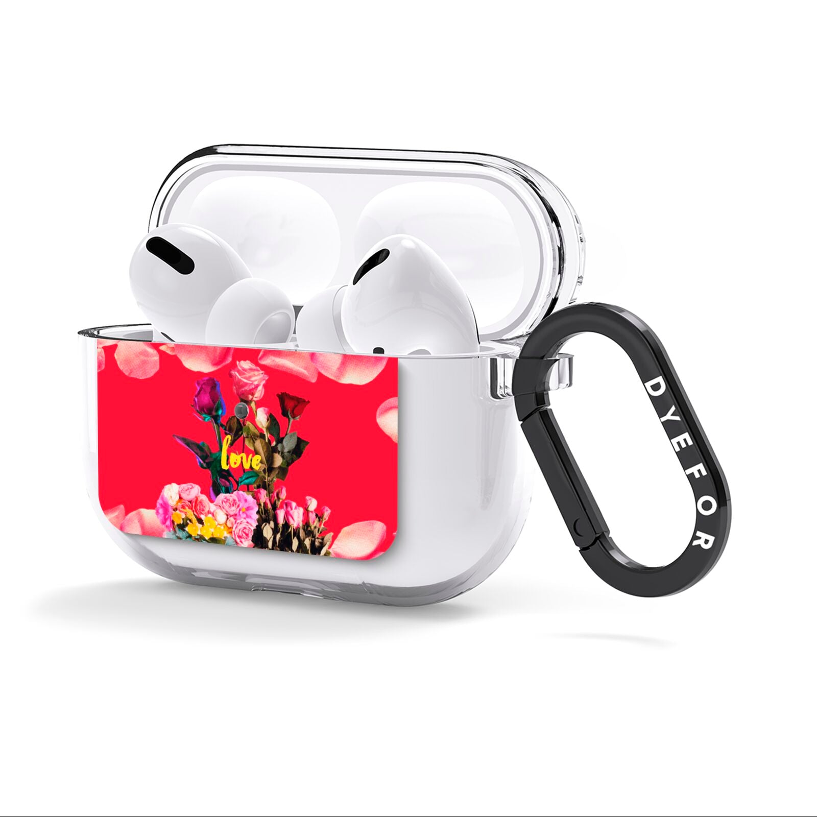 Retro Floral Valentine AirPods Clear Case 3rd Gen Side Image