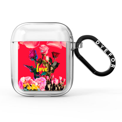 Retro Floral Valentine AirPods Clear Case
