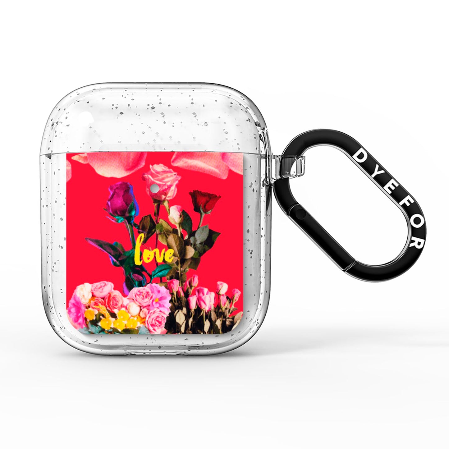 Retro Floral Valentine AirPods Glitter Case