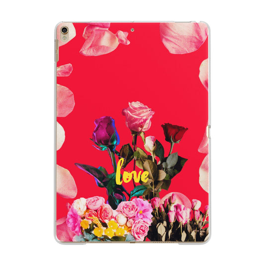 Retro Floral Valentine Apple iPad Gold Case