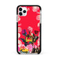 Retro Floral Valentine Apple iPhone 11 Pro Max in Silver with Black Impact Case