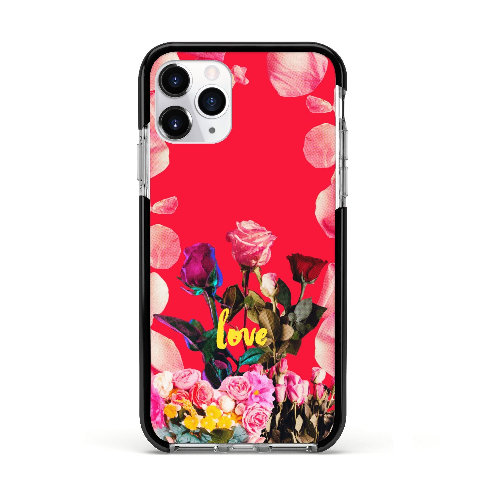 Retro Floral Valentine Apple iPhone 11 Pro in Silver with Black Impact Case