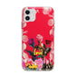 Retro Floral Valentine Apple iPhone 11 in White with Bumper Case