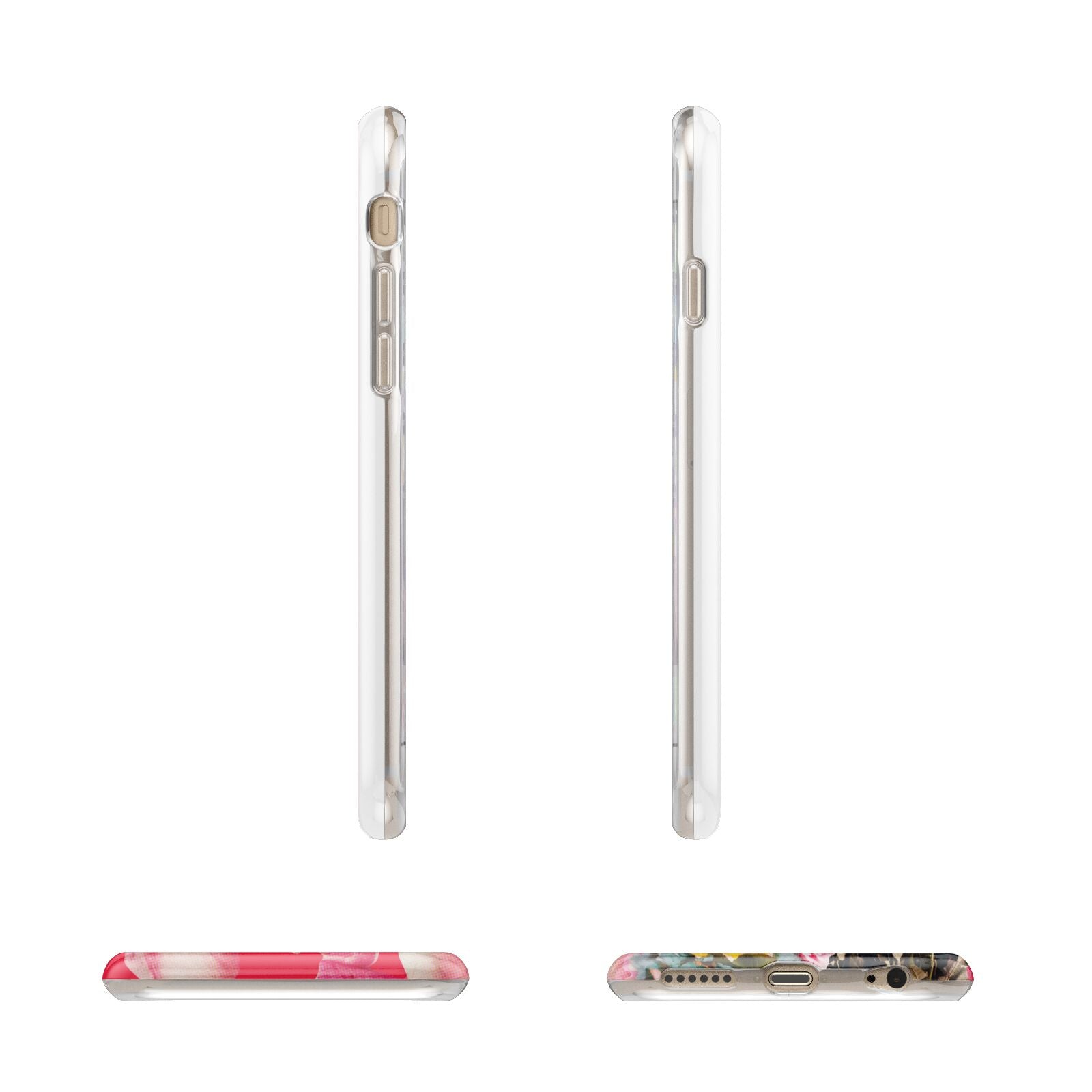 Retro Floral Valentine Apple iPhone 6 3D Wrap Tough Case Alternative Image Angles