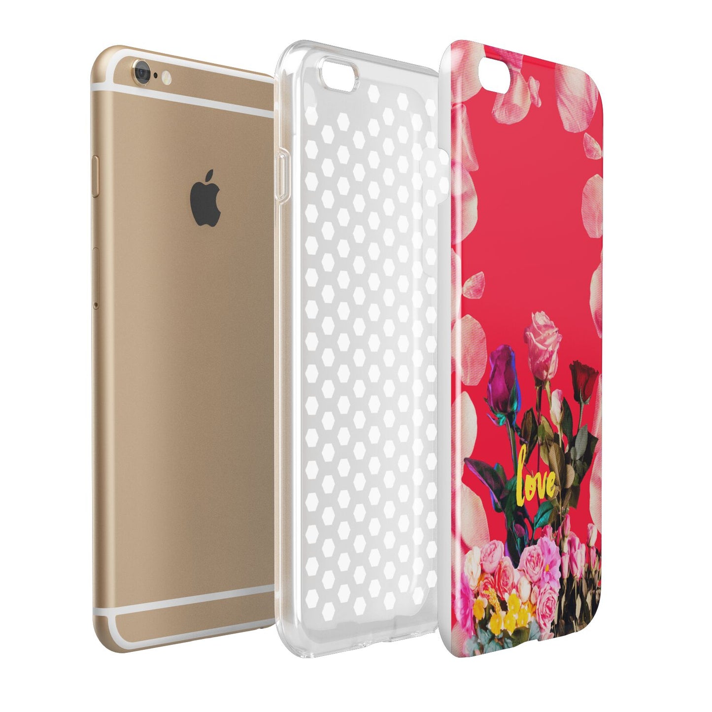 Retro Floral Valentine Apple iPhone 6 Plus 3D Tough Case Expand Detail Image