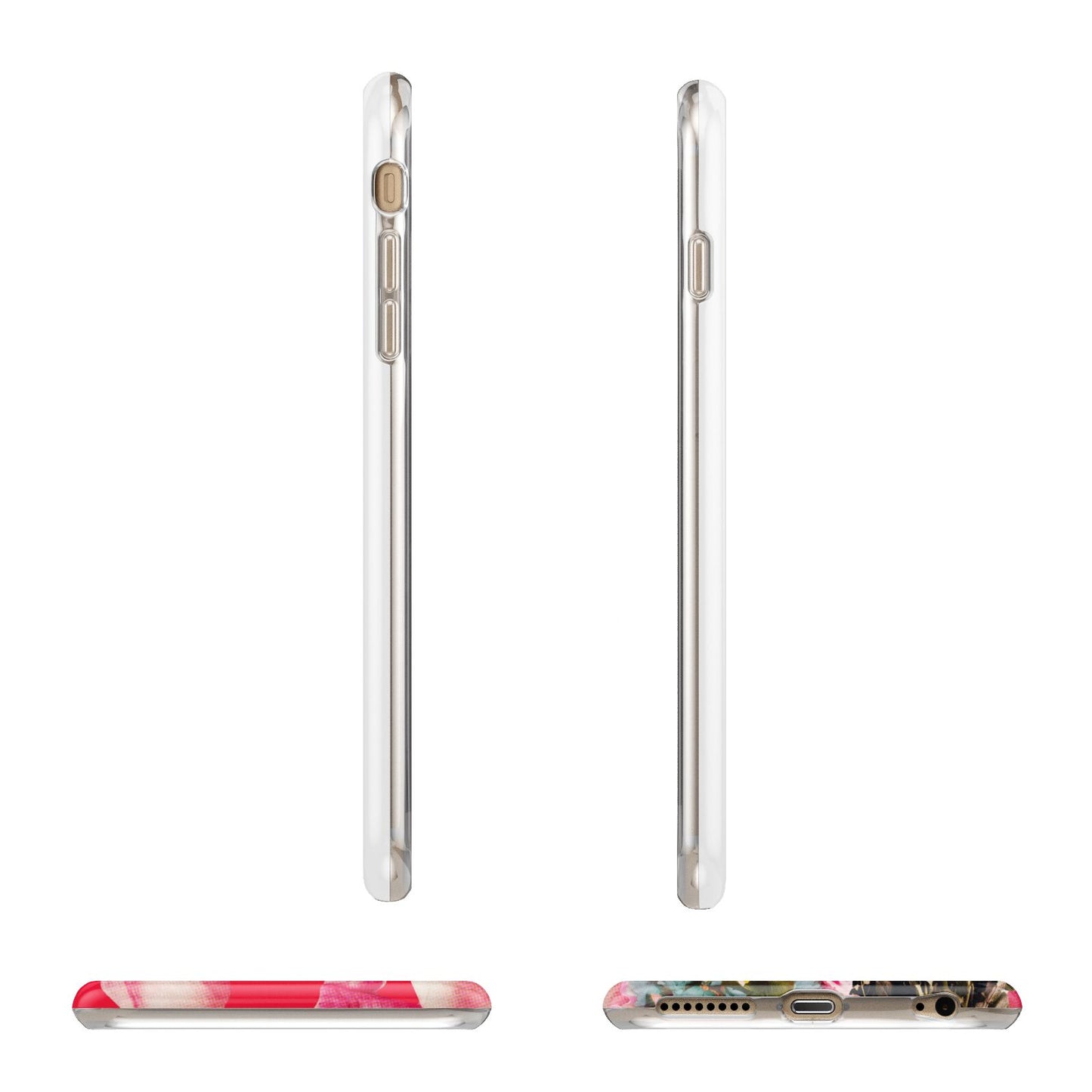 Retro Floral Valentine Apple iPhone 6 Plus 3D Wrap Tough Case Alternative Image Angles