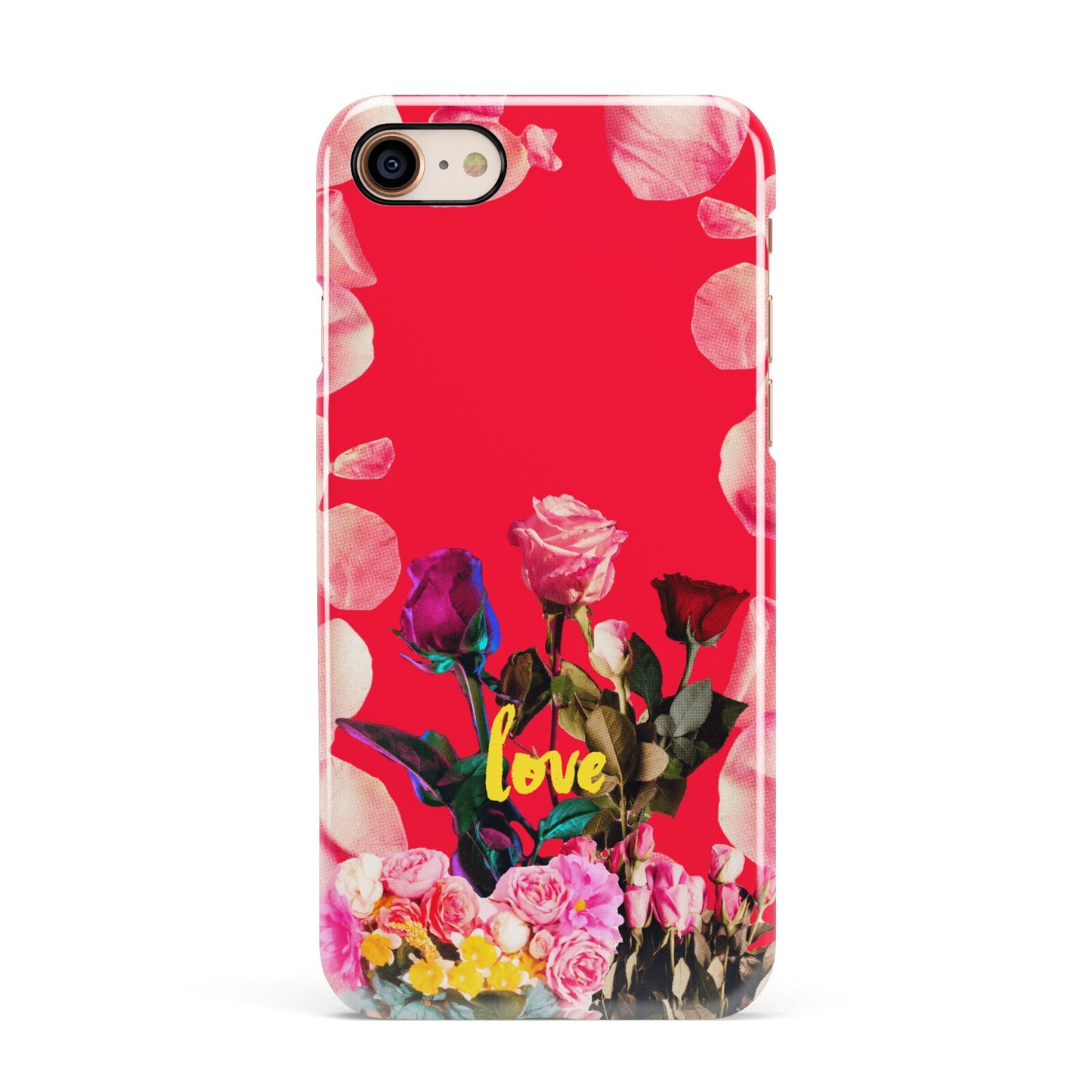 Retro Floral Valentine Apple iPhone 7 8 3D Snap Case