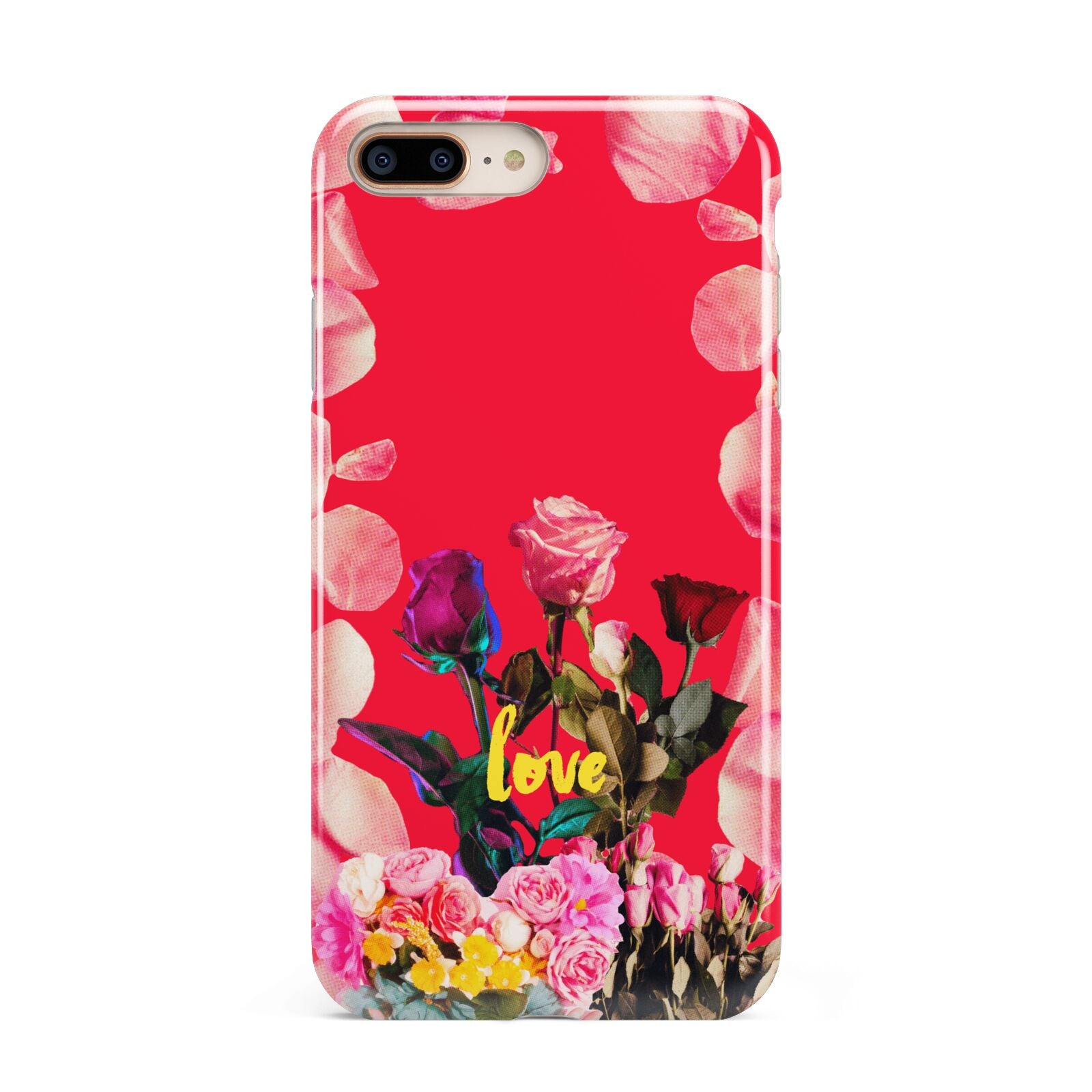 Retro Floral Valentine Apple iPhone 7 8 Plus 3D Tough Case