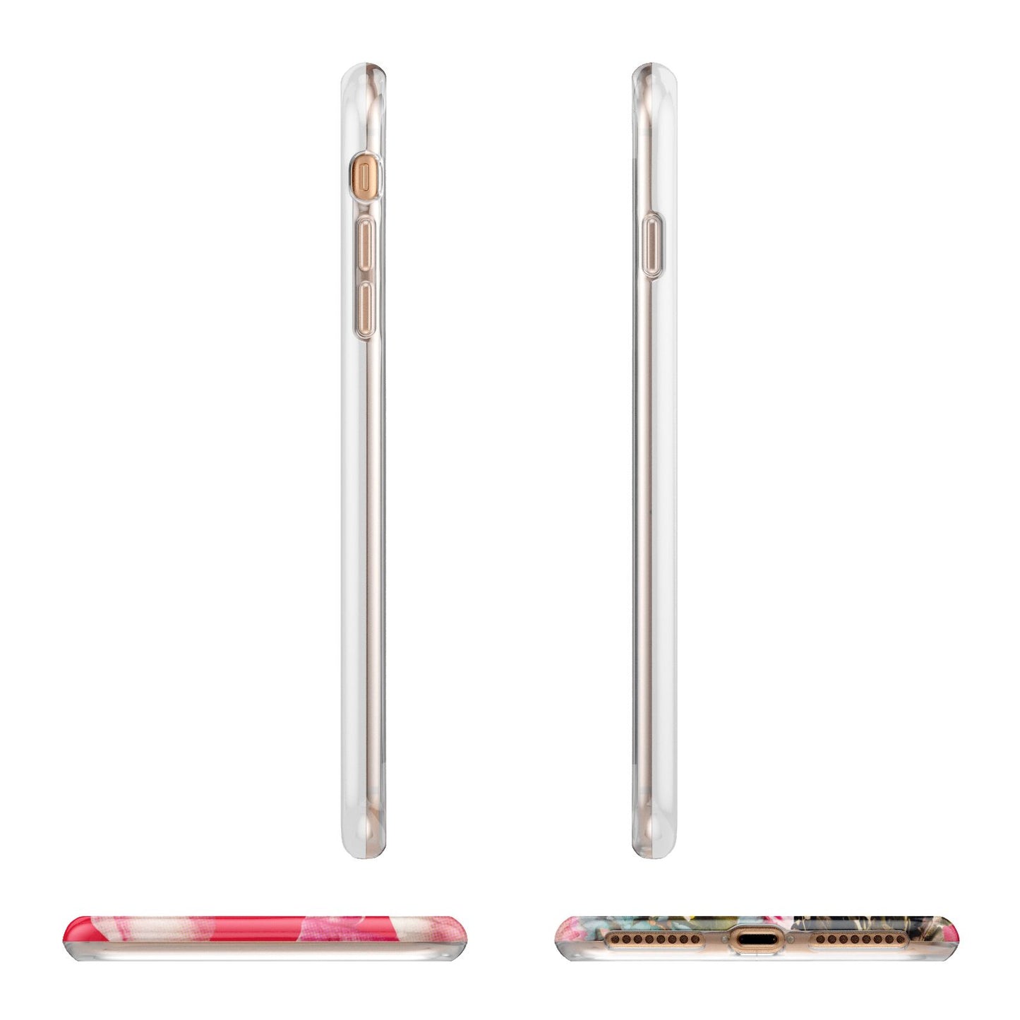 Retro Floral Valentine Apple iPhone 7 8 Plus 3D Wrap Tough Case Alternative Image Angles