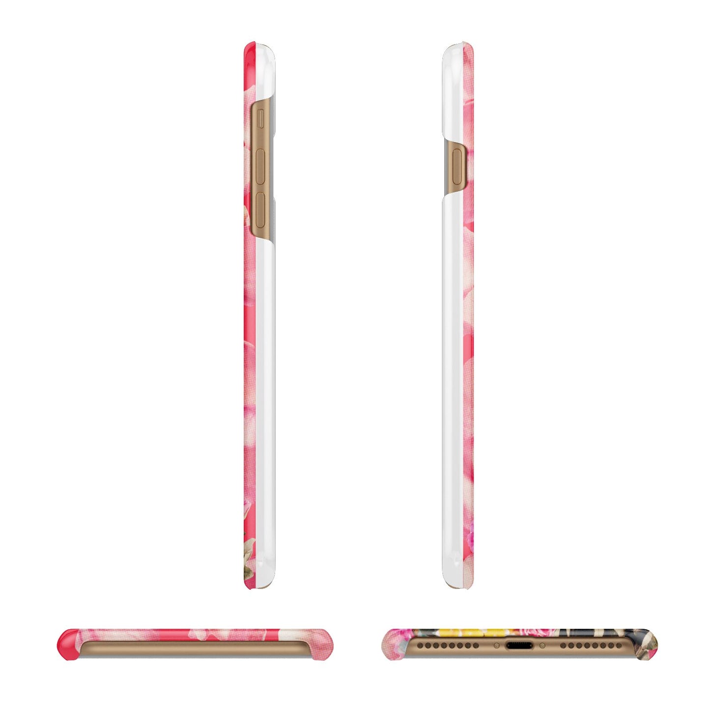 Retro Floral Valentine Apple iPhone 7 Plus 3D Wrap Snap Case Angled Images