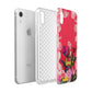 Retro Floral Valentine Apple iPhone XR White 3D Tough Case Expanded view