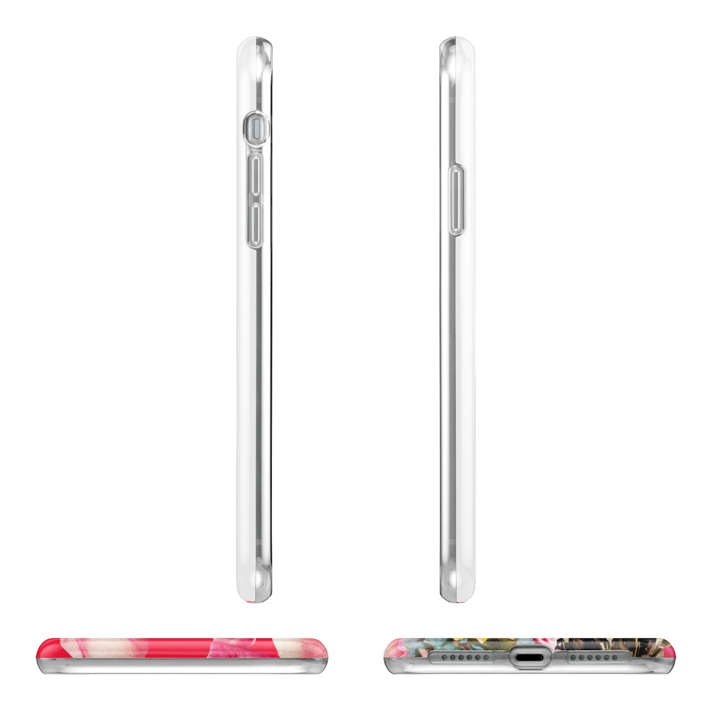 Retro Floral Valentine Apple iPhone XR in White with 3D Wrap Tough Case Alternative Image Angles