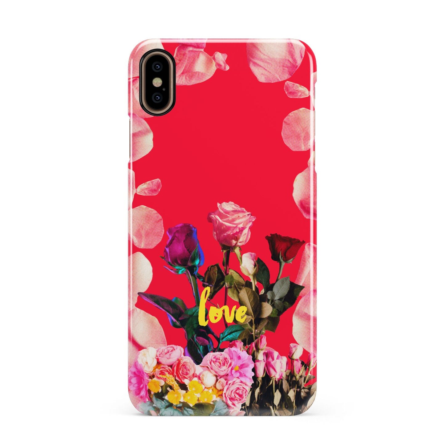 Retro Floral Valentine Apple iPhone Xs Max 3D Snap Case