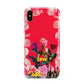 Retro Floral Valentine Apple iPhone Xs Max 3D Tough Case