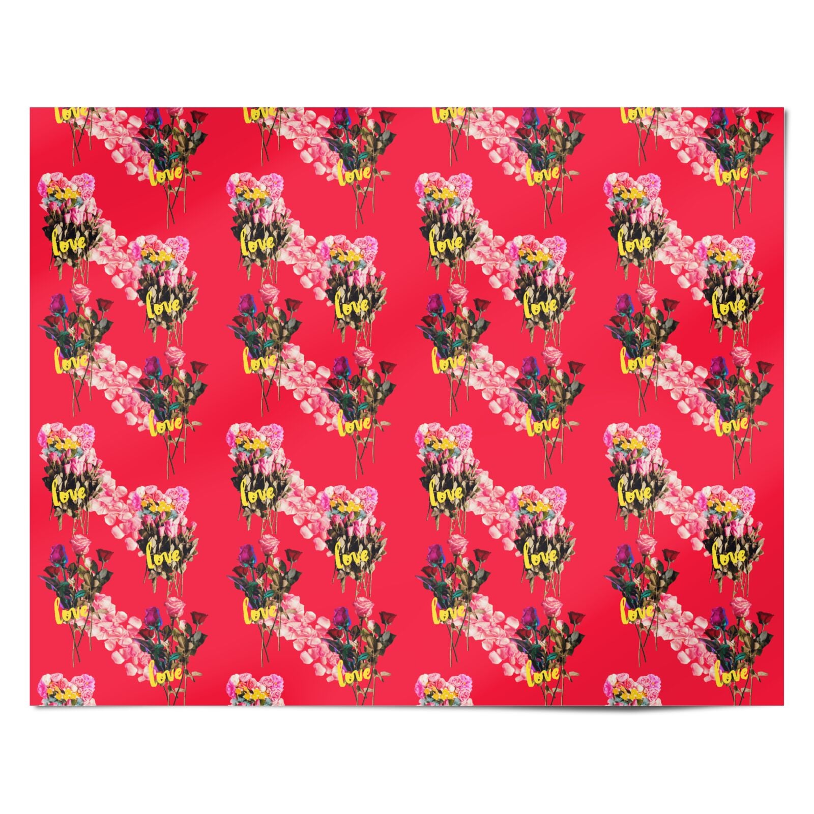 Retro Floral Valentine Personalised Wrapping Paper Alternative