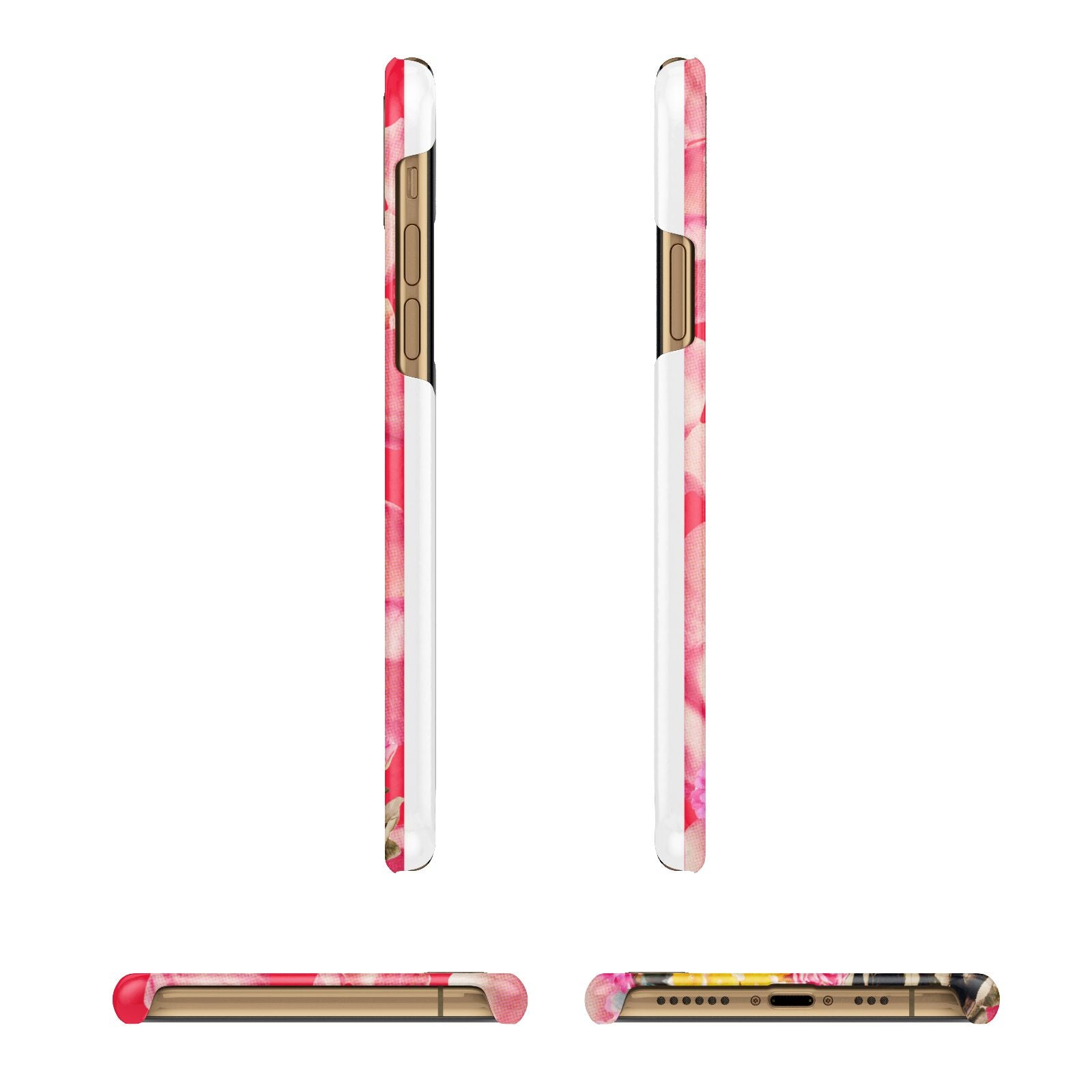 Retro Floral Valentine iPhone 11 3D Snap Case Angle Images