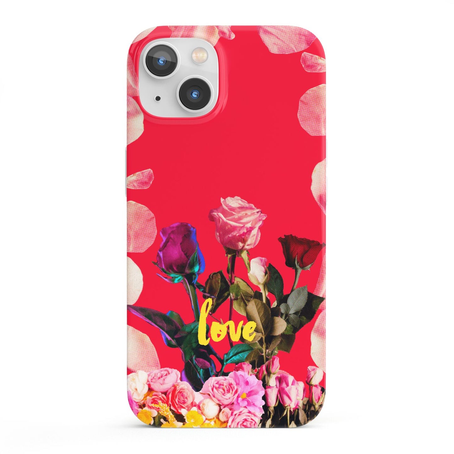 Retro Floral Valentine iPhone 13 Full Wrap 3D Snap Case