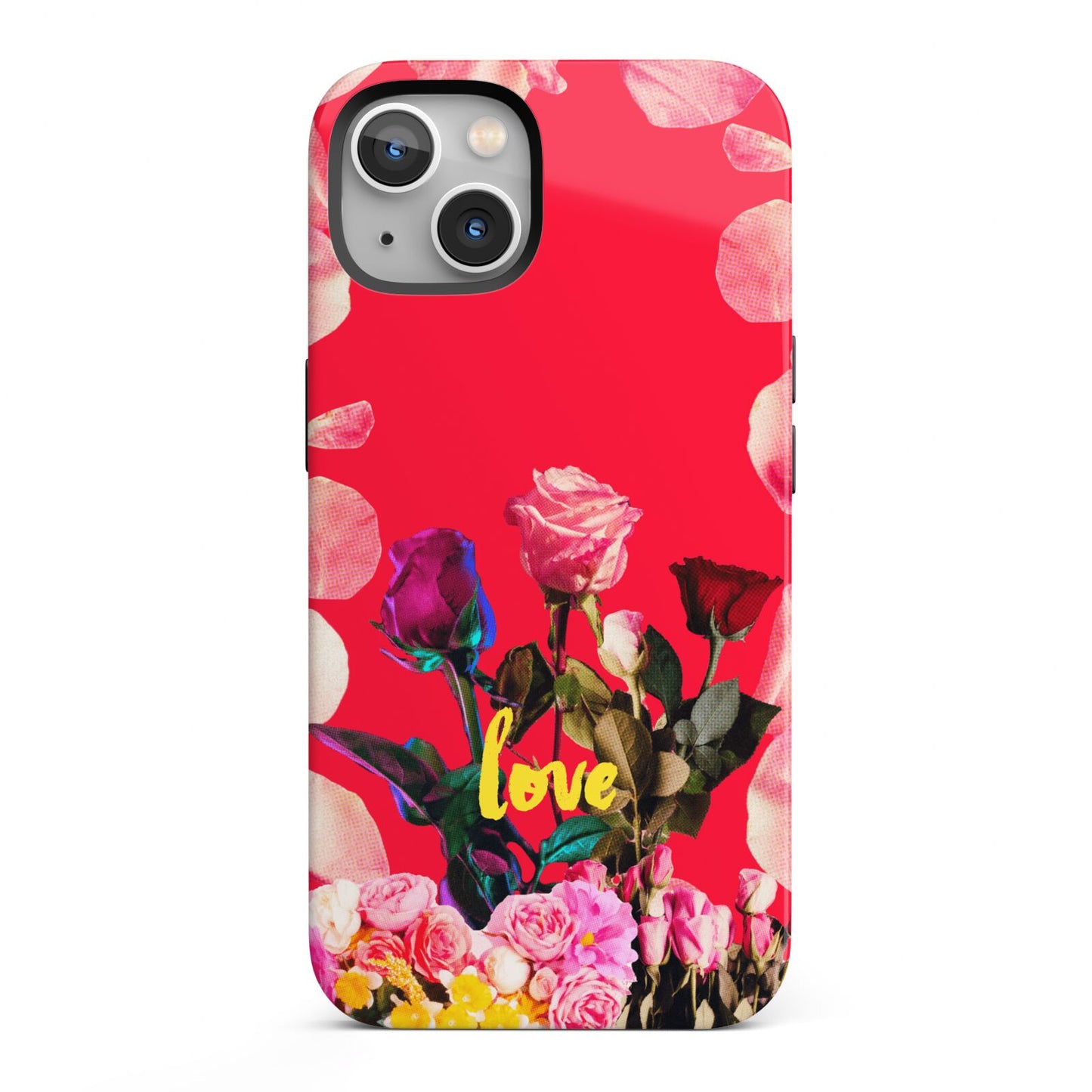 Retro Floral Valentine iPhone 13 Full Wrap 3D Tough Case