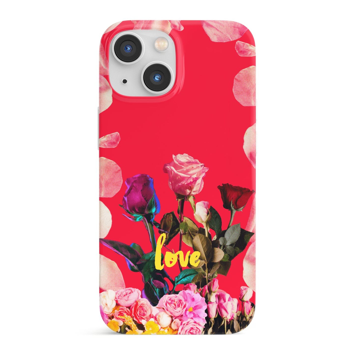 Retro Floral Valentine iPhone 13 Mini Full Wrap 3D Snap Case