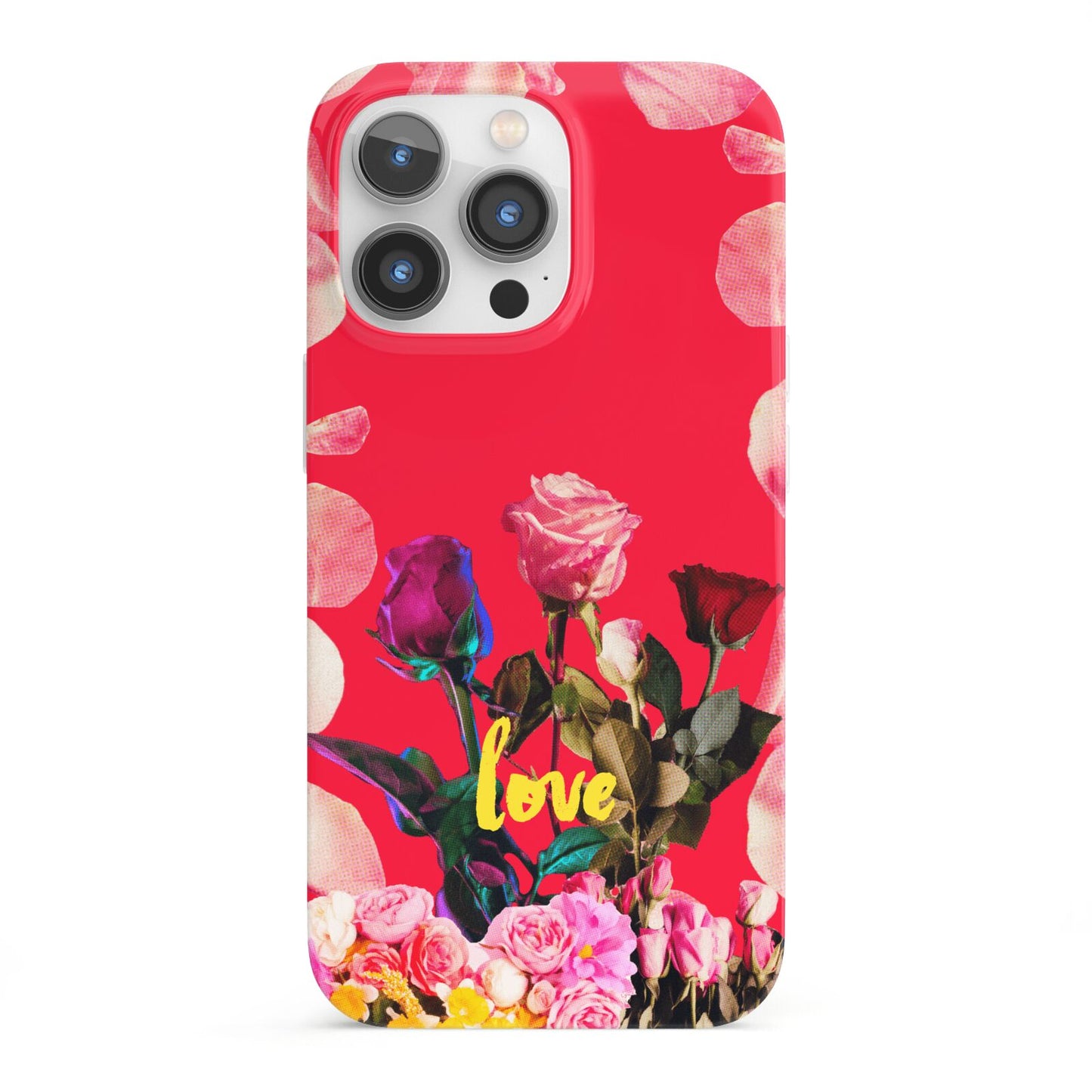 Retro Floral Valentine iPhone 13 Pro Full Wrap 3D Snap Case