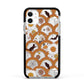 Retro Halloween Apple iPhone 11 in White with Black Impact Case