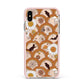 Retro Halloween Apple iPhone Xs Max Impact Case Pink Edge on Gold Phone