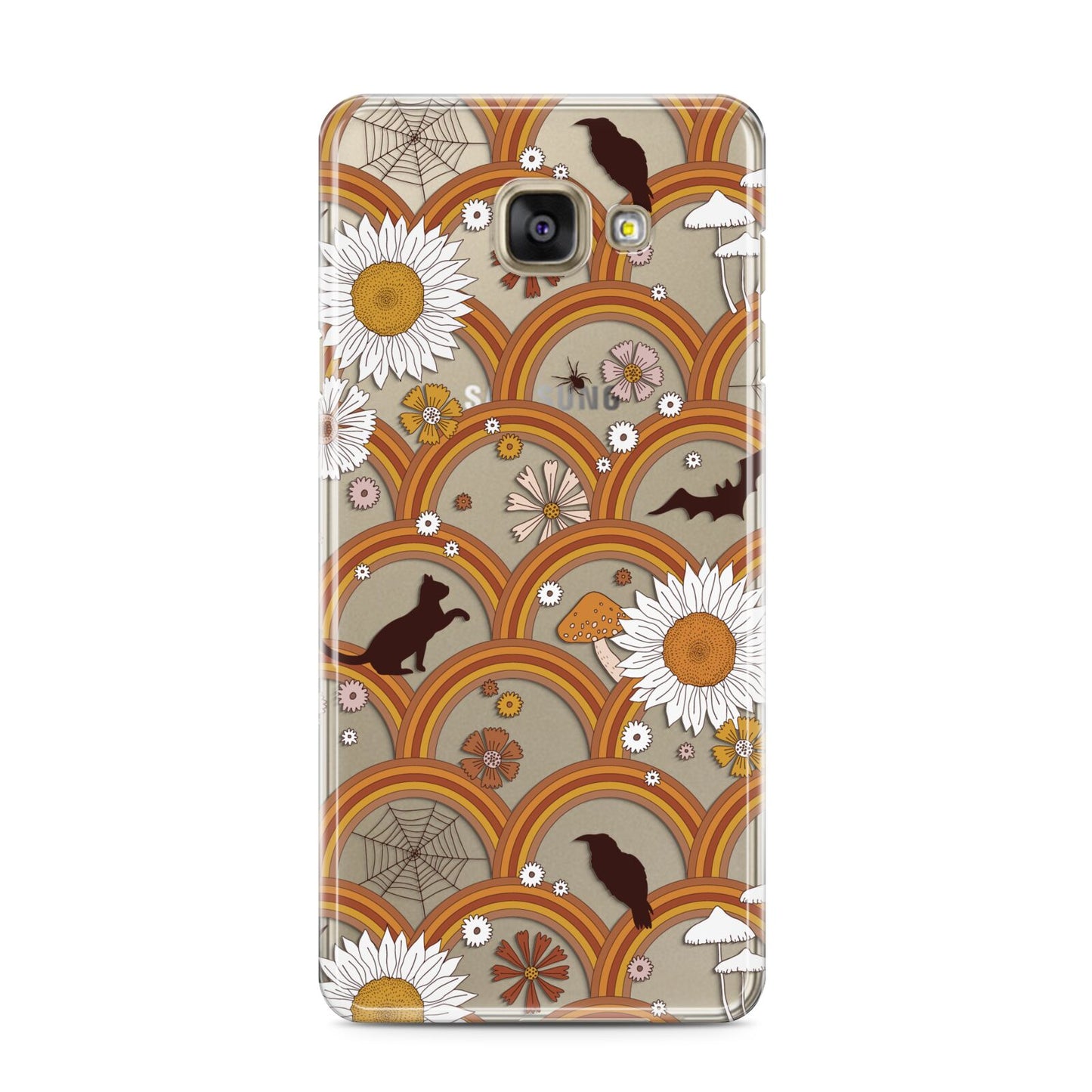 Retro Halloween Samsung Galaxy A3 2016 Case on gold phone