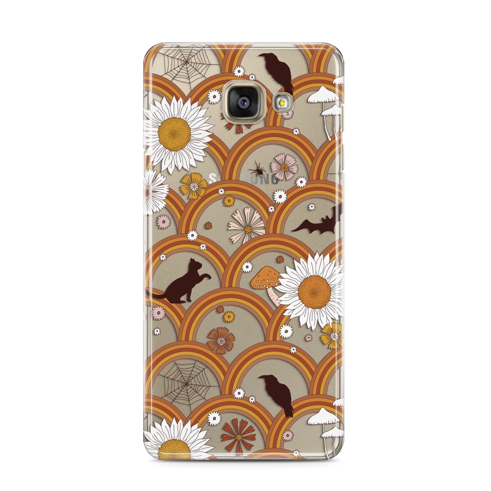 Retro Halloween Samsung Galaxy A3 2016 Case on gold phone