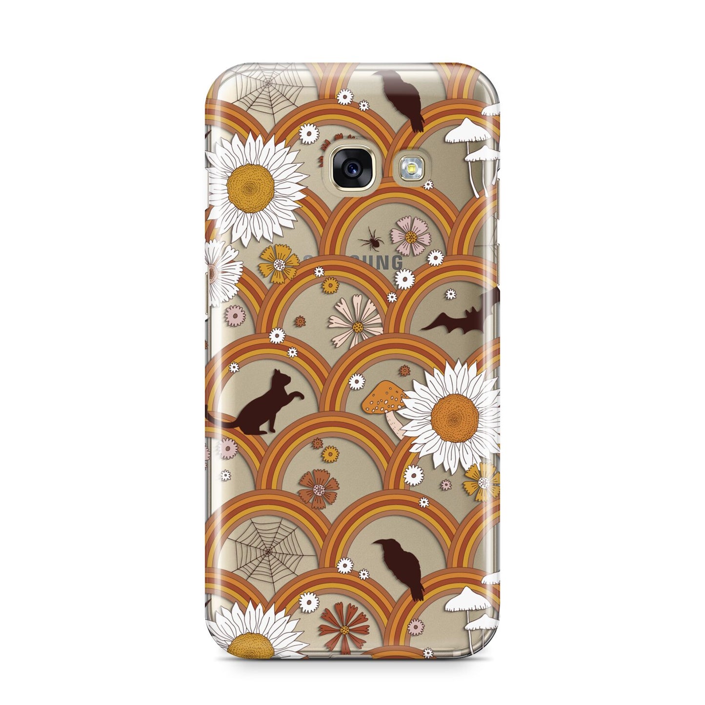 Retro Halloween Samsung Galaxy A3 2017 Case on gold phone
