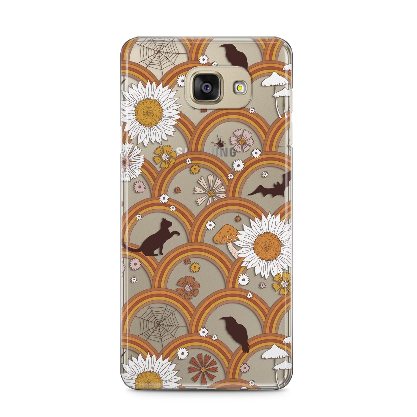 Retro Halloween Samsung Galaxy A5 2016 Case on gold phone