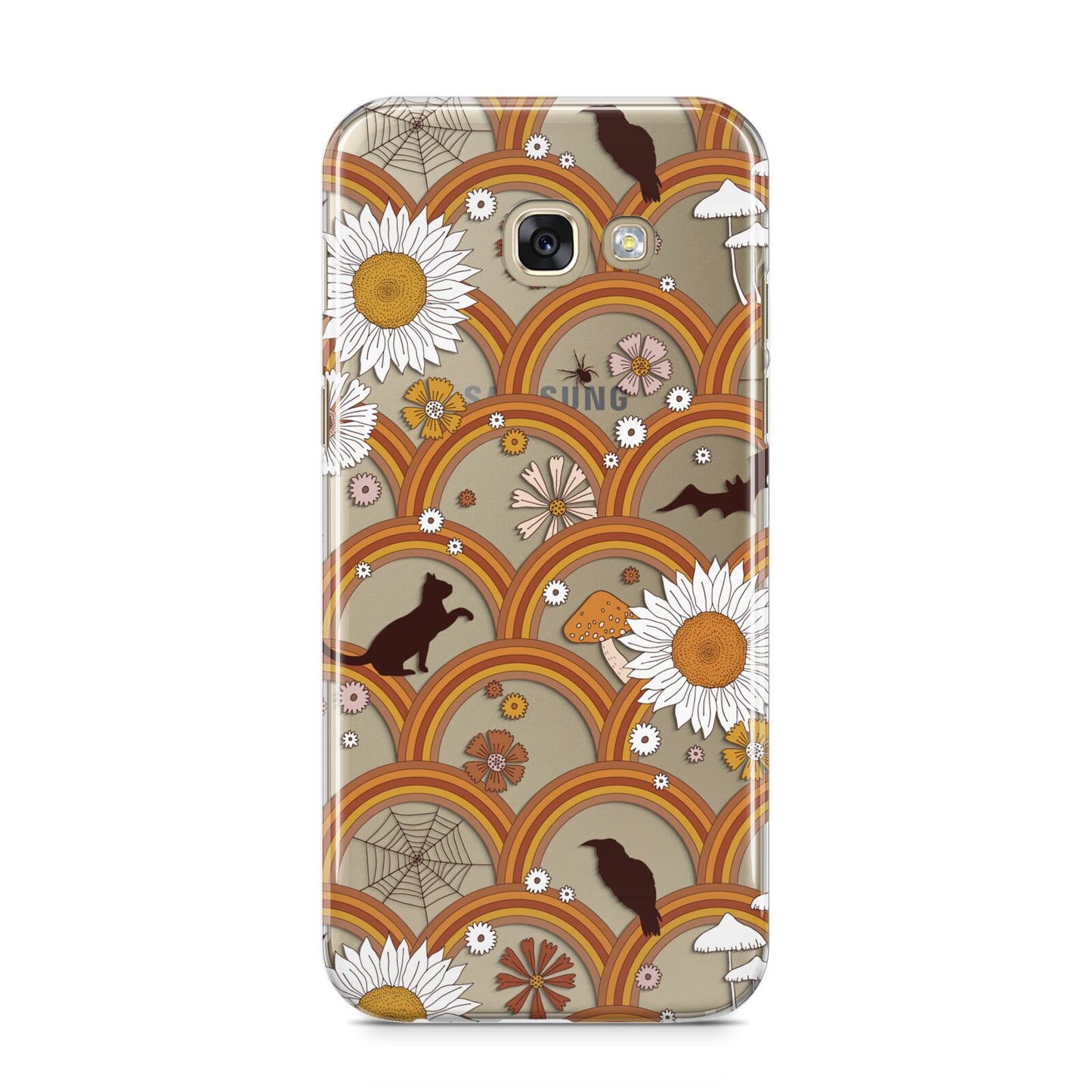 Retro Halloween Samsung Galaxy A5 2017 Case on gold phone