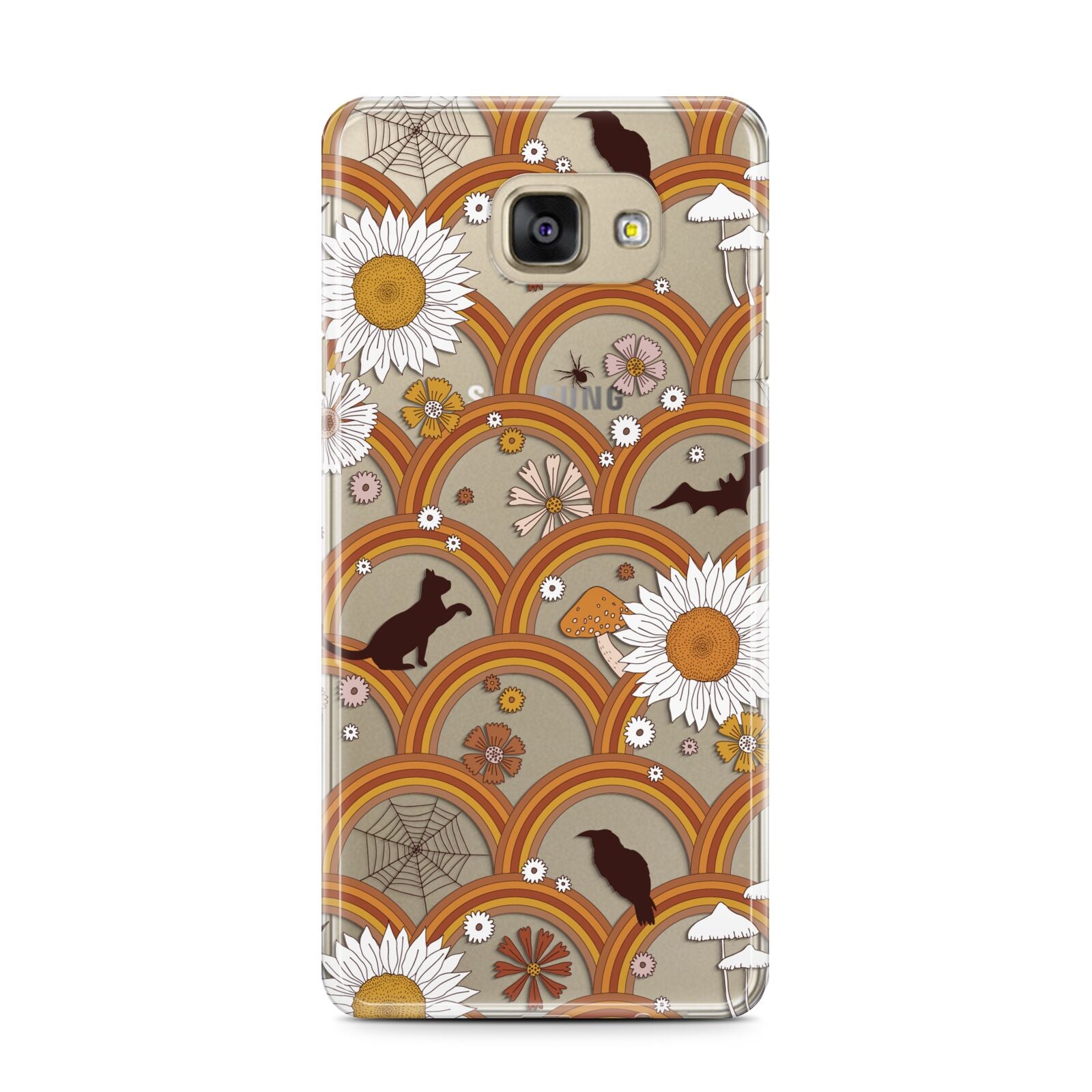Retro Halloween Samsung Galaxy A7 2016 Case on gold phone