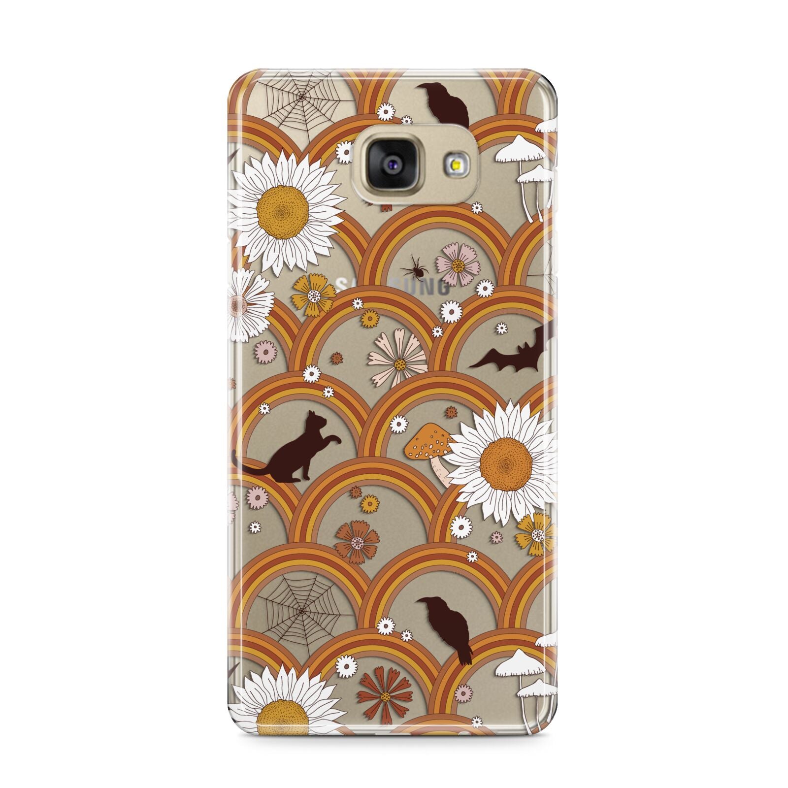 Retro Halloween Samsung Galaxy A9 2016 Case on gold phone