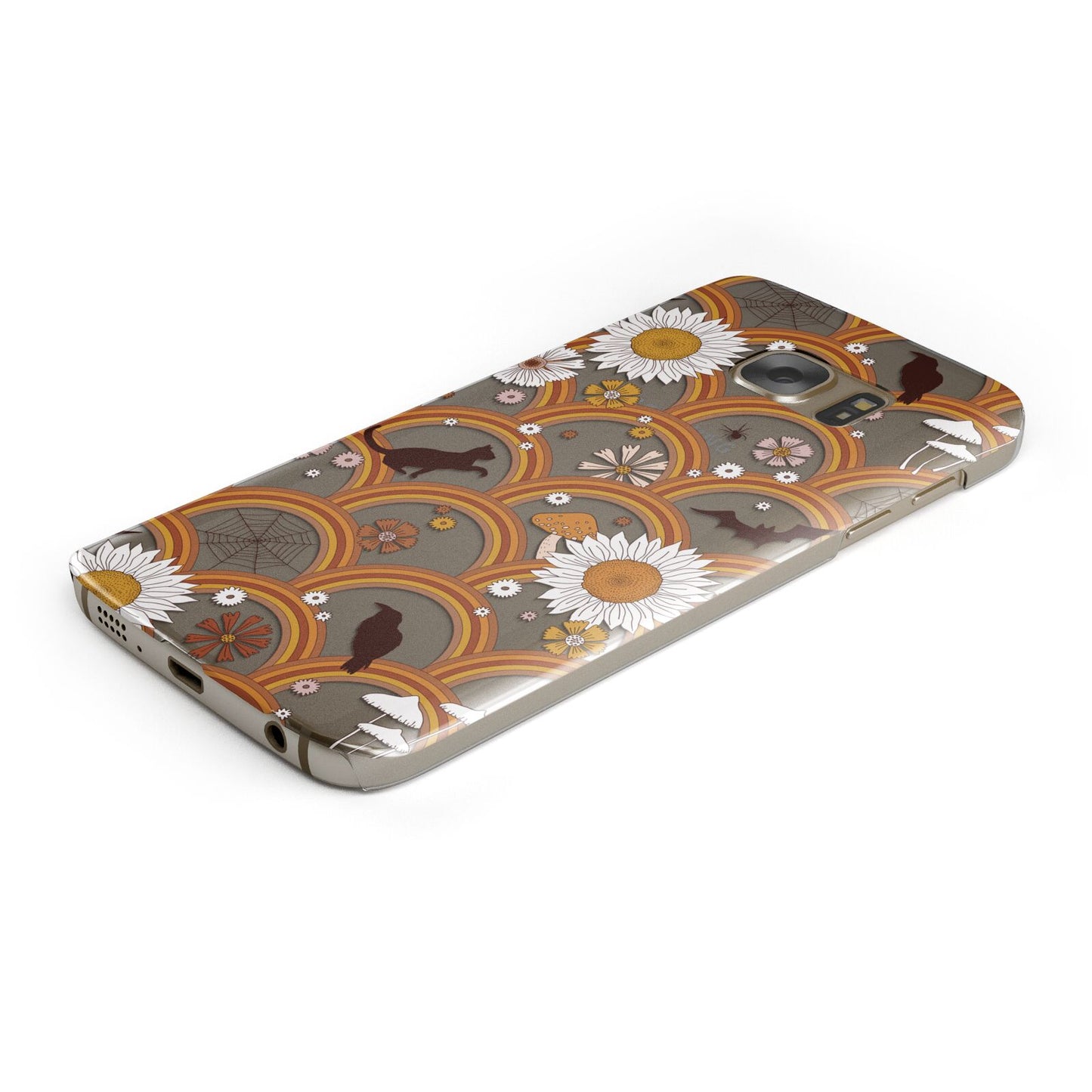 Retro Halloween Samsung Galaxy Case Bottom Cutout