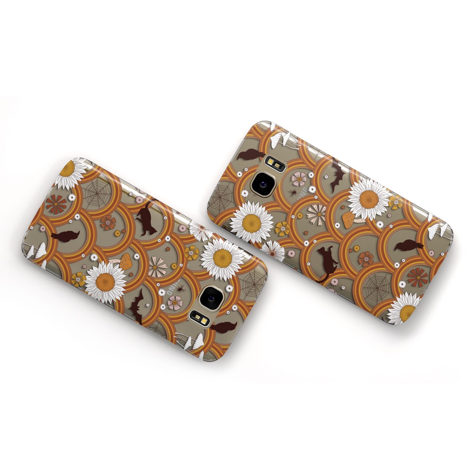 Retro Halloween Samsung Galaxy Case Flat Overview