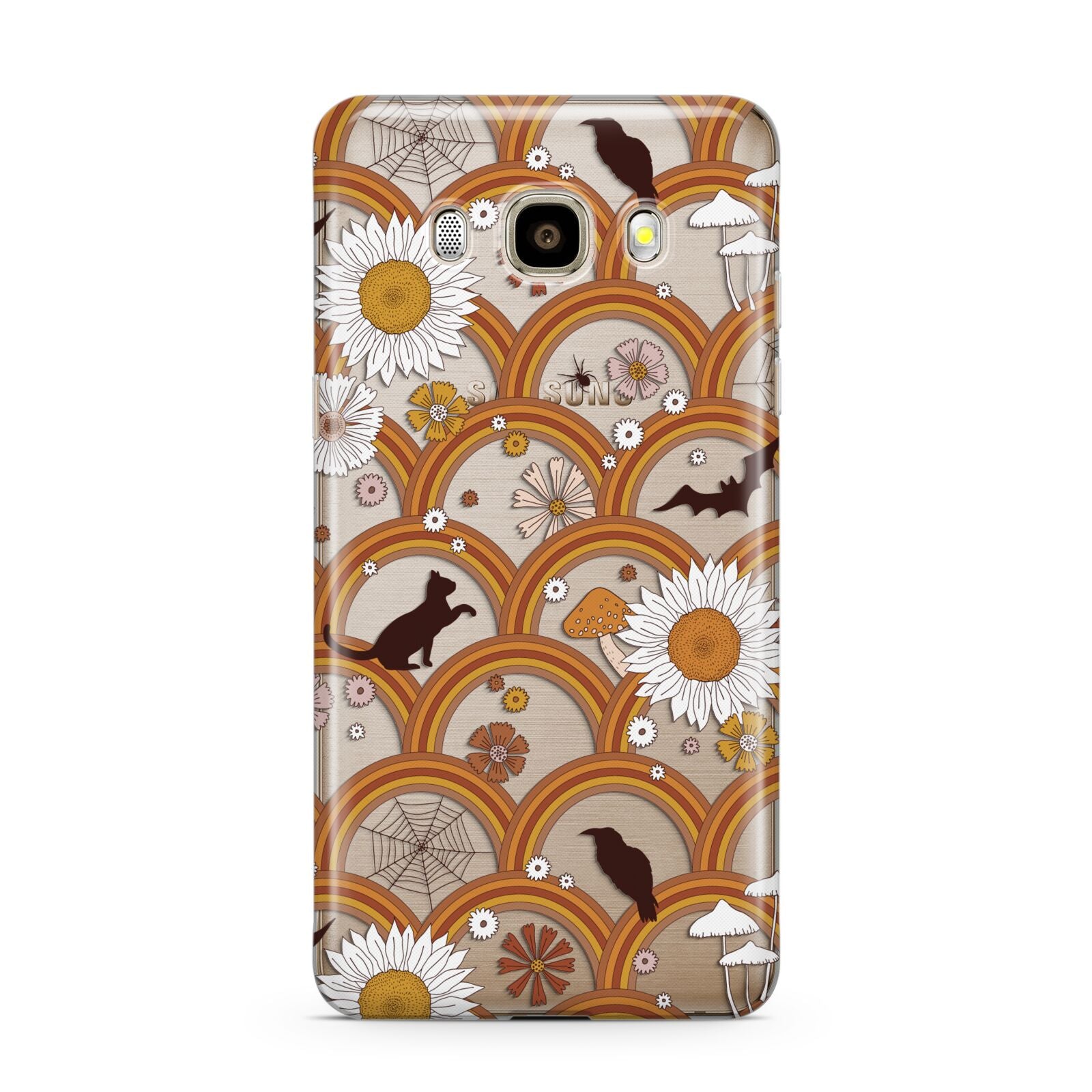 Retro Halloween Samsung Galaxy J7 2016 Case on gold phone