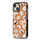 Retro Halloween iPhone 13 Black Impact Case Side Angle on Silver phone