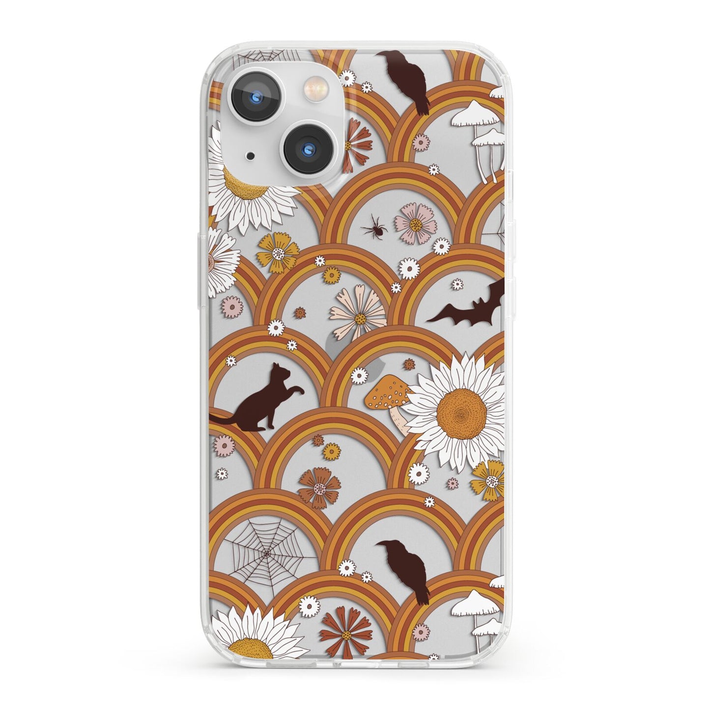 Retro Halloween iPhone 13 Clear Bumper Case