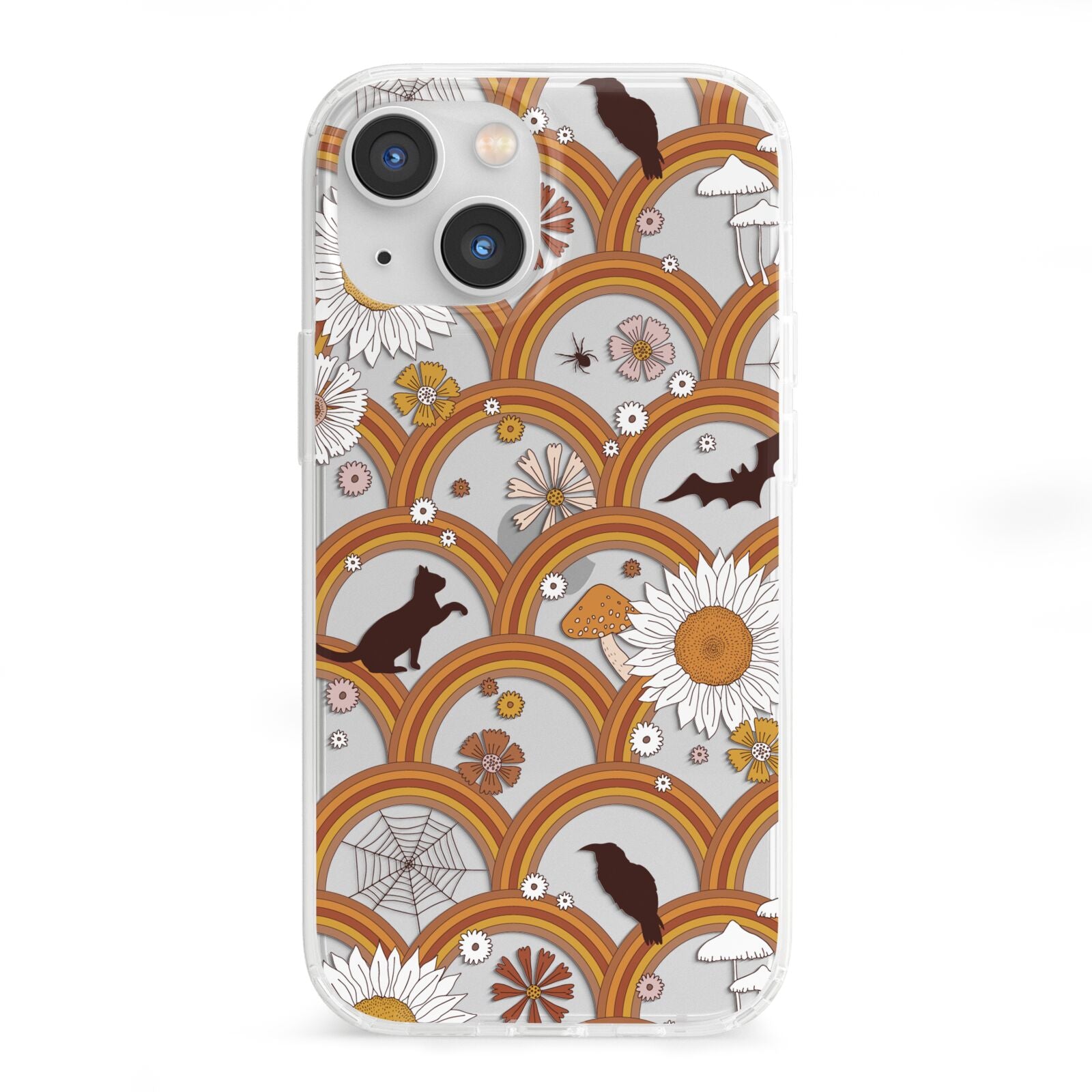 Retro Halloween iPhone 13 Mini Clear Bumper Case
