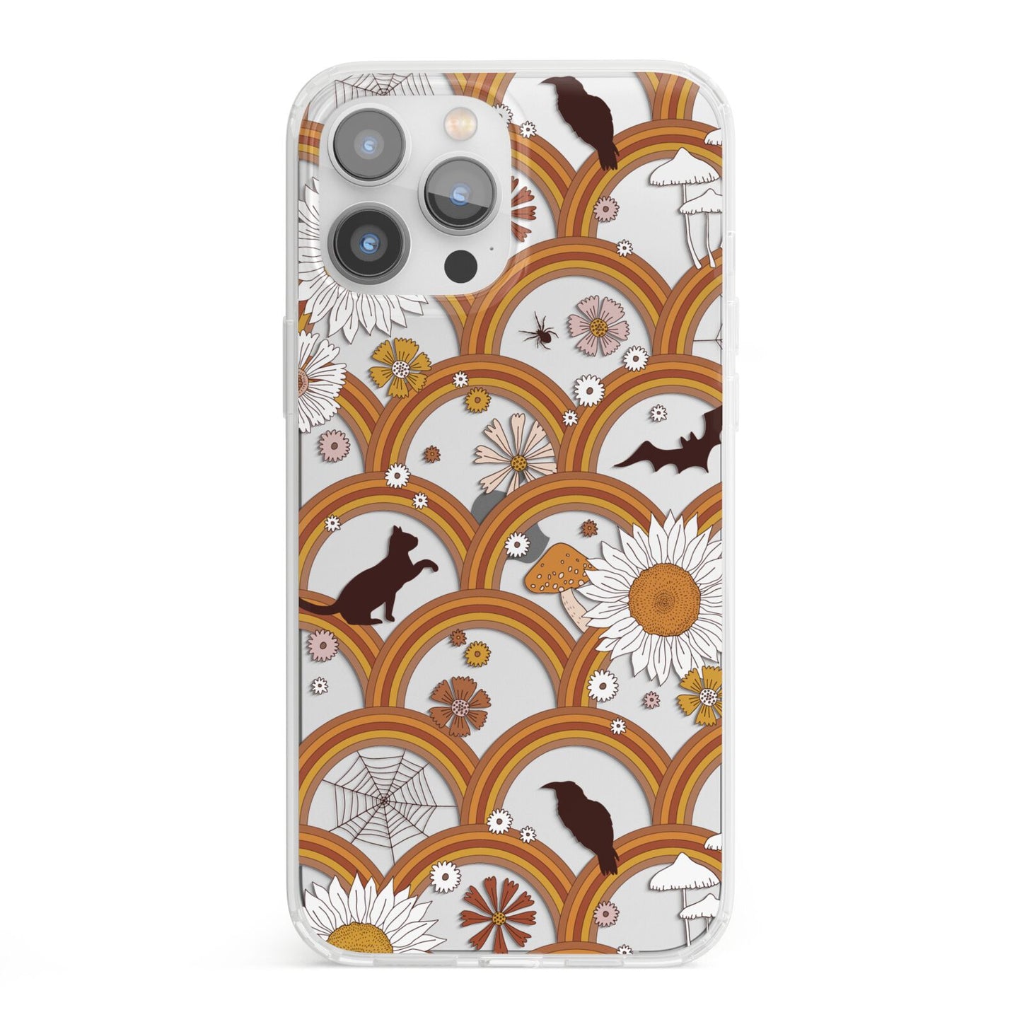 Retro Halloween iPhone 13 Pro Max Clear Bumper Case
