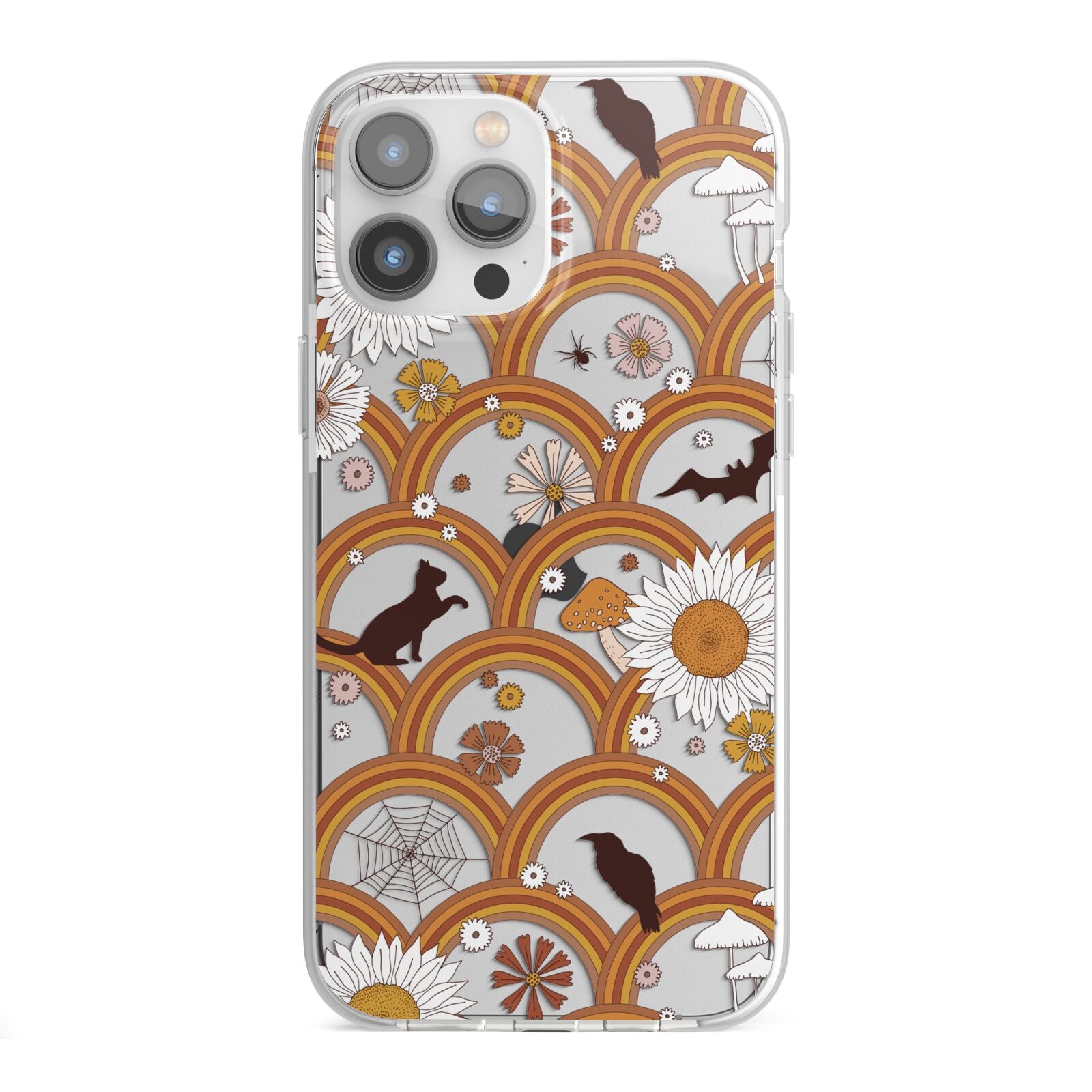 Retro Halloween iPhone 13 Pro Max TPU Impact Case with White Edges