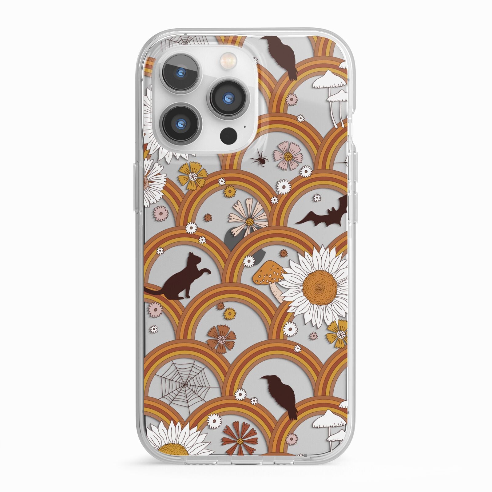 Retro Halloween iPhone 13 Pro TPU Impact Case with White Edges