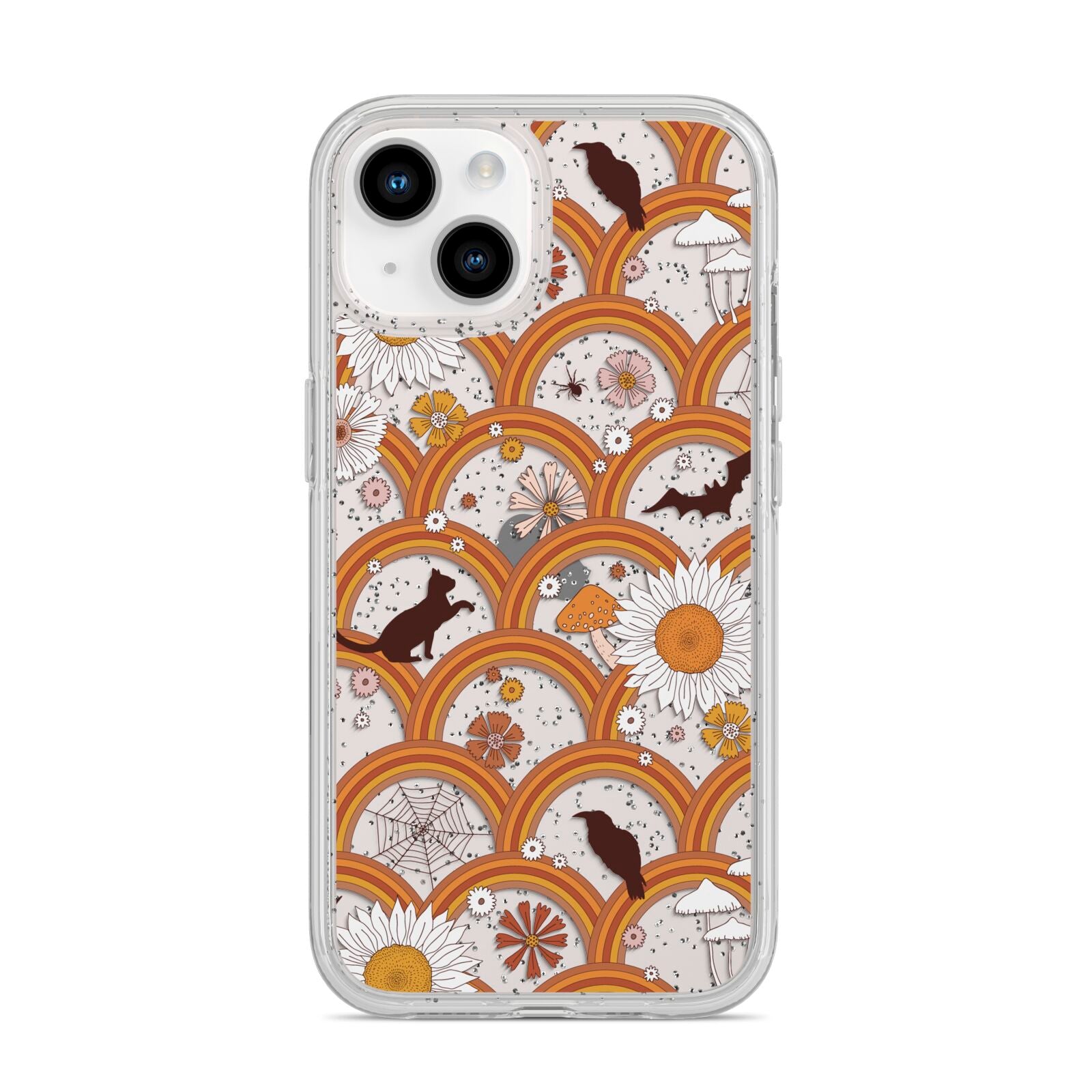 Retro Halloween iPhone 14 Glitter Tough Case Starlight