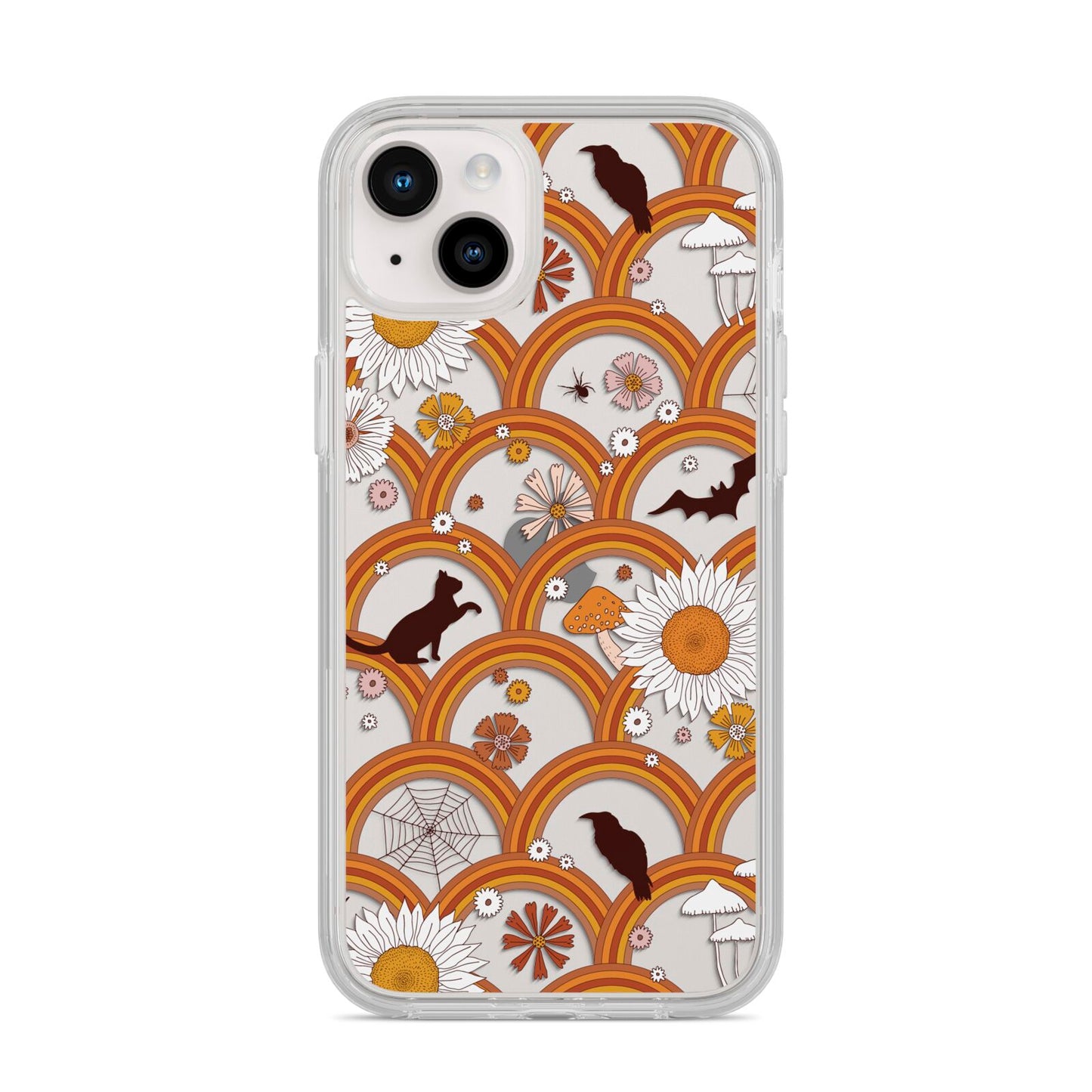 Retro Halloween iPhone 14 Plus Clear Tough Case Starlight