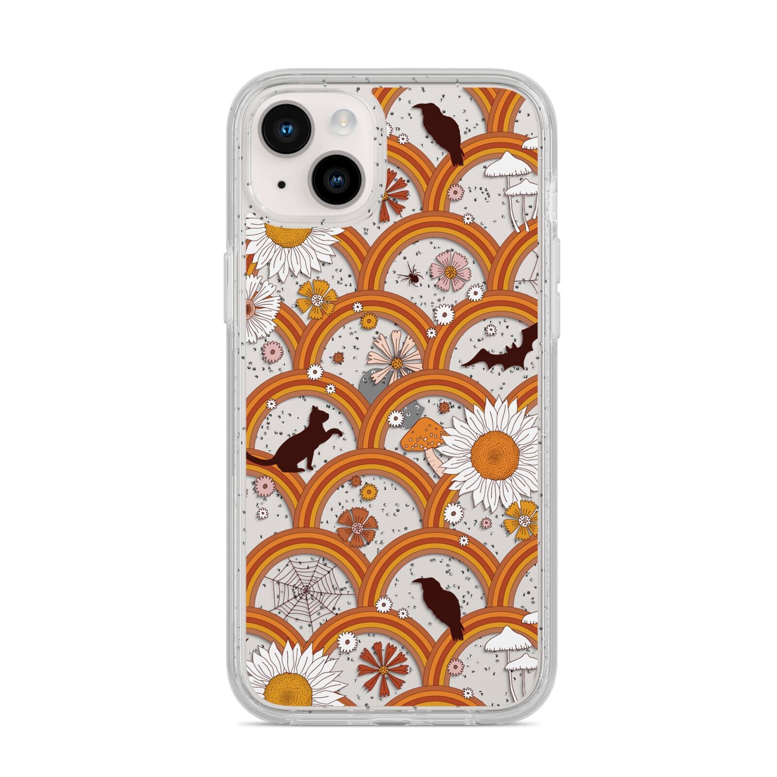 Retro Halloween iPhone 14 Plus Glitter Tough Case Starlight