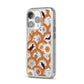 Retro Halloween iPhone 14 Pro Glitter Tough Case Silver Angled Image