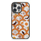 Retro Halloween iPhone 14 Pro Max Black Impact Case on Silver phone