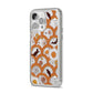 Retro Halloween iPhone 14 Pro Max Clear Tough Case Silver Angled Image